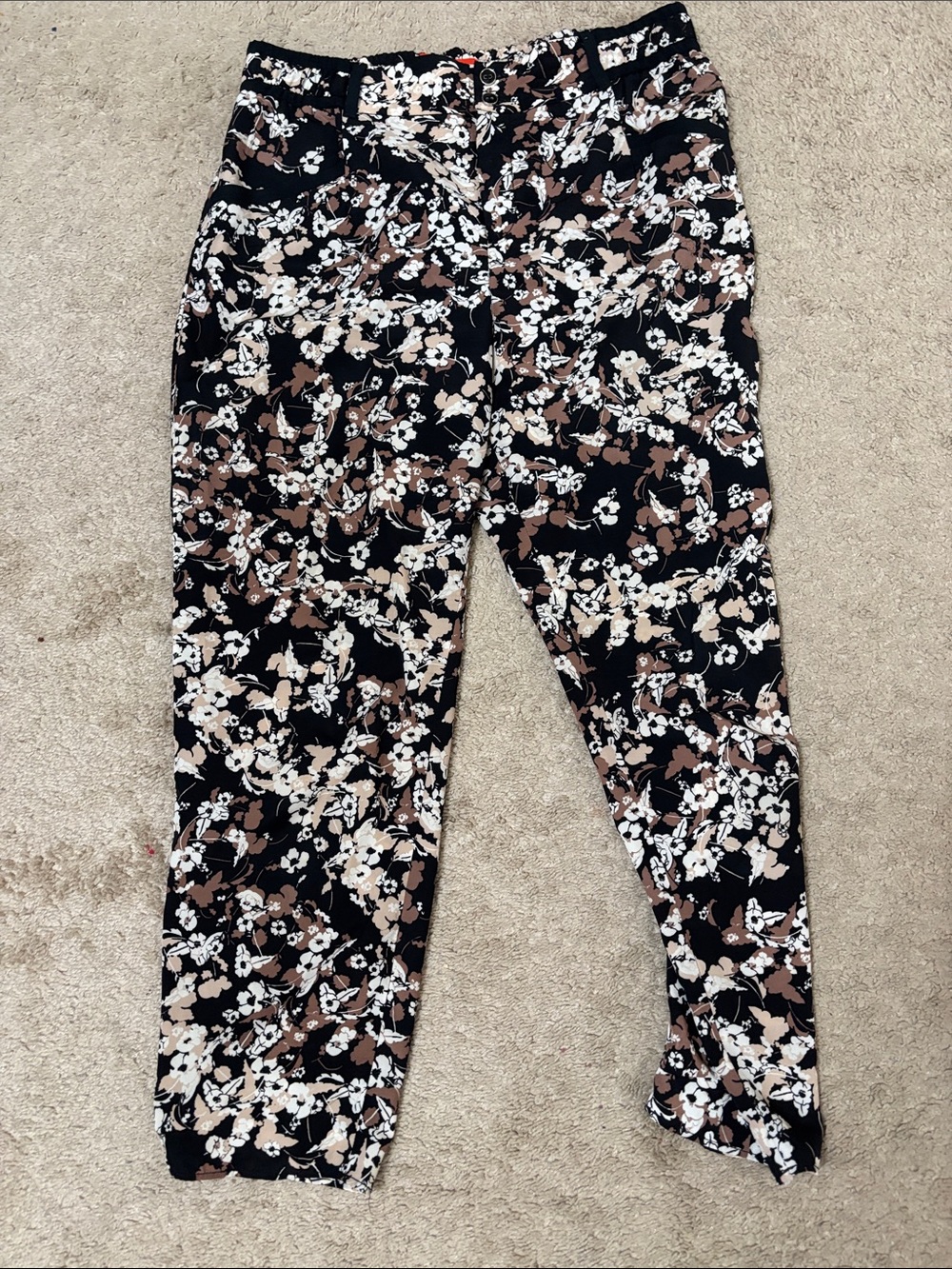 Cartonnier Black Floral Pants